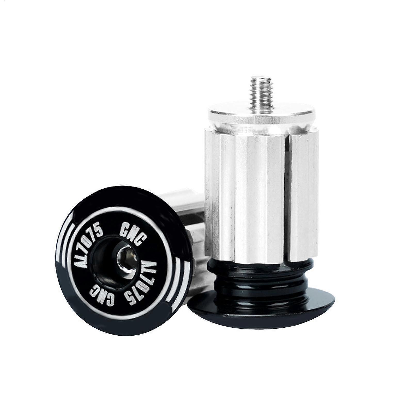 Handlebar Ends, Handlebar Plugs, Aluminum Alloy Grip Cap Cover, 1 Pair of Bar Ends, Expansion Handlebar Plugs Multicolor Cover for Handlebar Ends