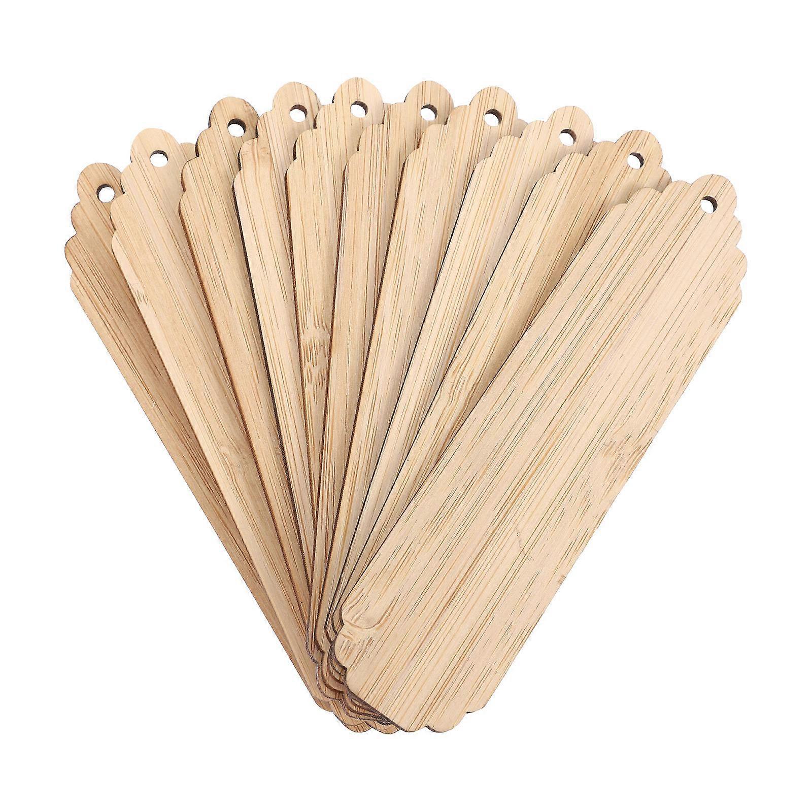 Hemoton 10pcs DIY Wooden Bookmarks for Craft Making and Reading