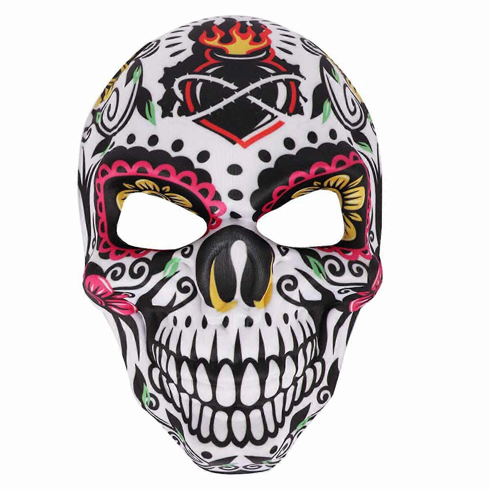 Halloween Skeleton Skull Print Costume For Masquerade And Day Of The Dead Cosplay, Party Outfit