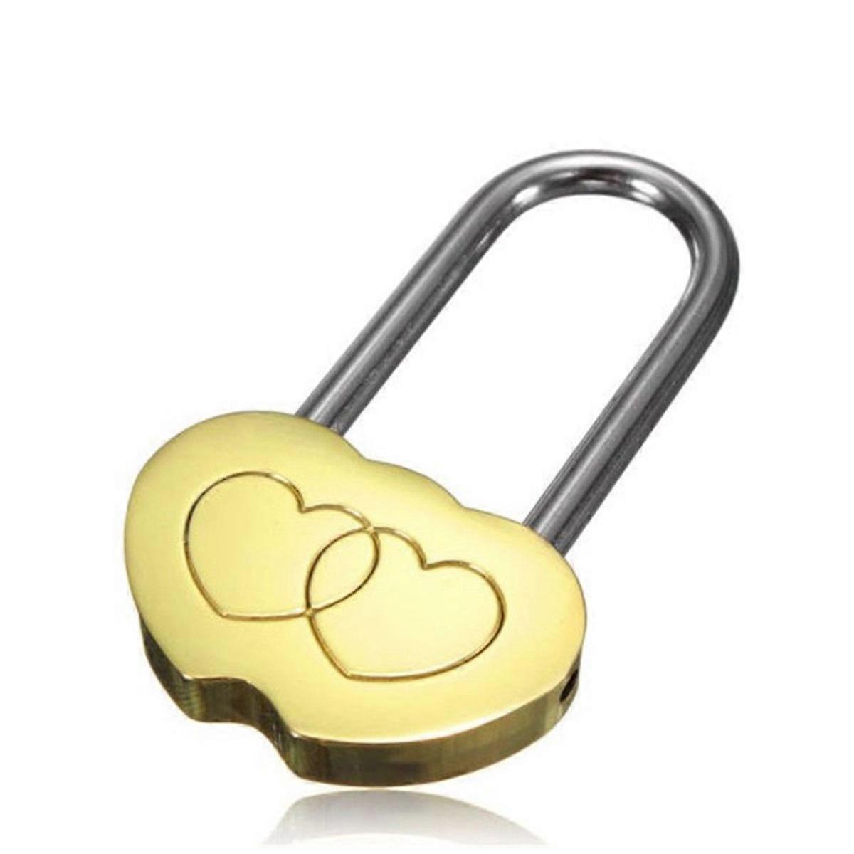 Romantic Padlock Wish Lock Tourist Scenic Area Wedding Supplies Copper Material 3.5×1.9×0.3in 1Pcs