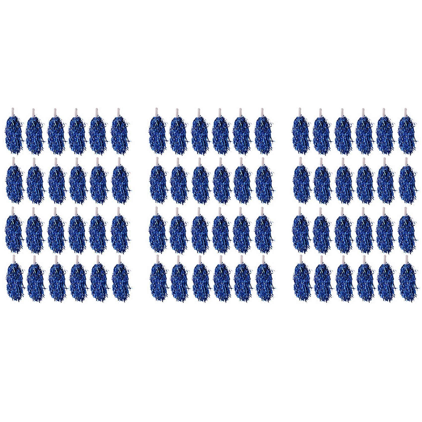 24Pcs Cheerleading Pom Poms Metallic Foil Cheer Pom Poms with Plastic Handle for Adults Kids Cheerle