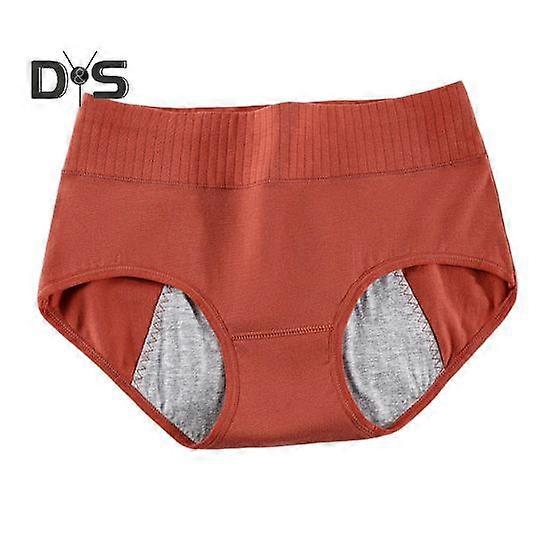Women Period Underpants Mid Waist Solid Color Leak Prevention Butt-lifted Good Breathability Elastic Quick-drying Sport Casual Briefs Menstrual