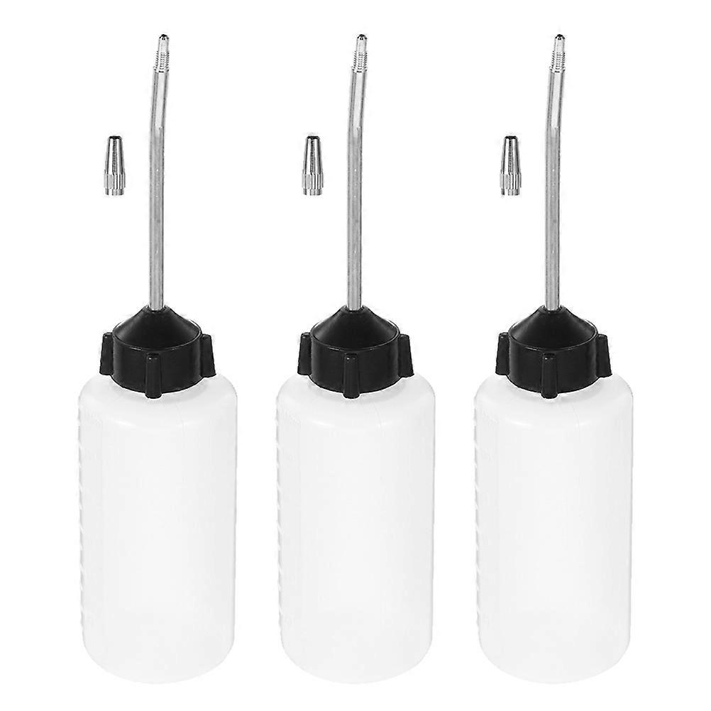 3pcs Empty Oil Can with Iron Spout and Cap for Sewing Machines and Small Machinery Maintenance