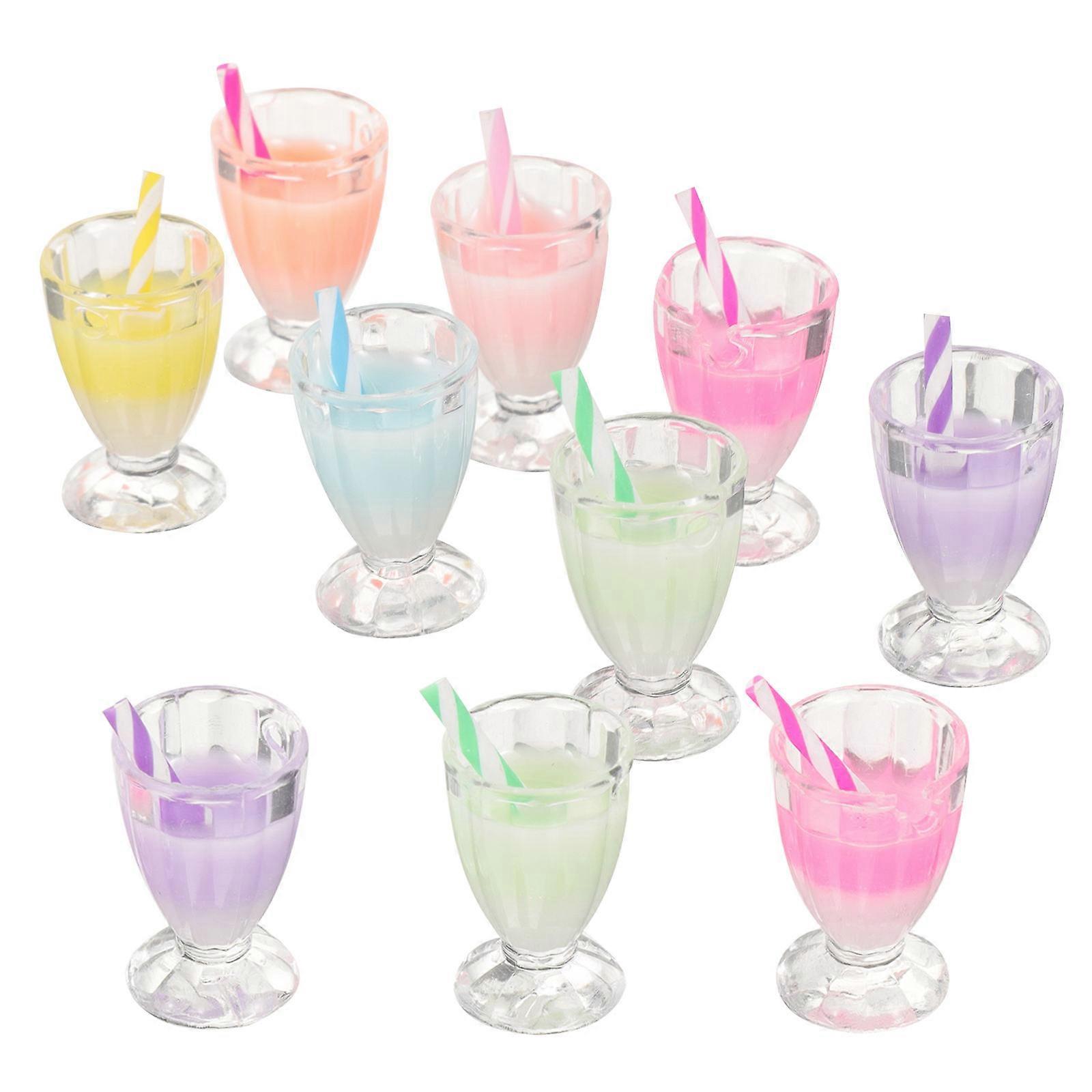 10pcs Mini Resin Drinking Cup Charms Necklace and Earring Charms for DIY Crafts