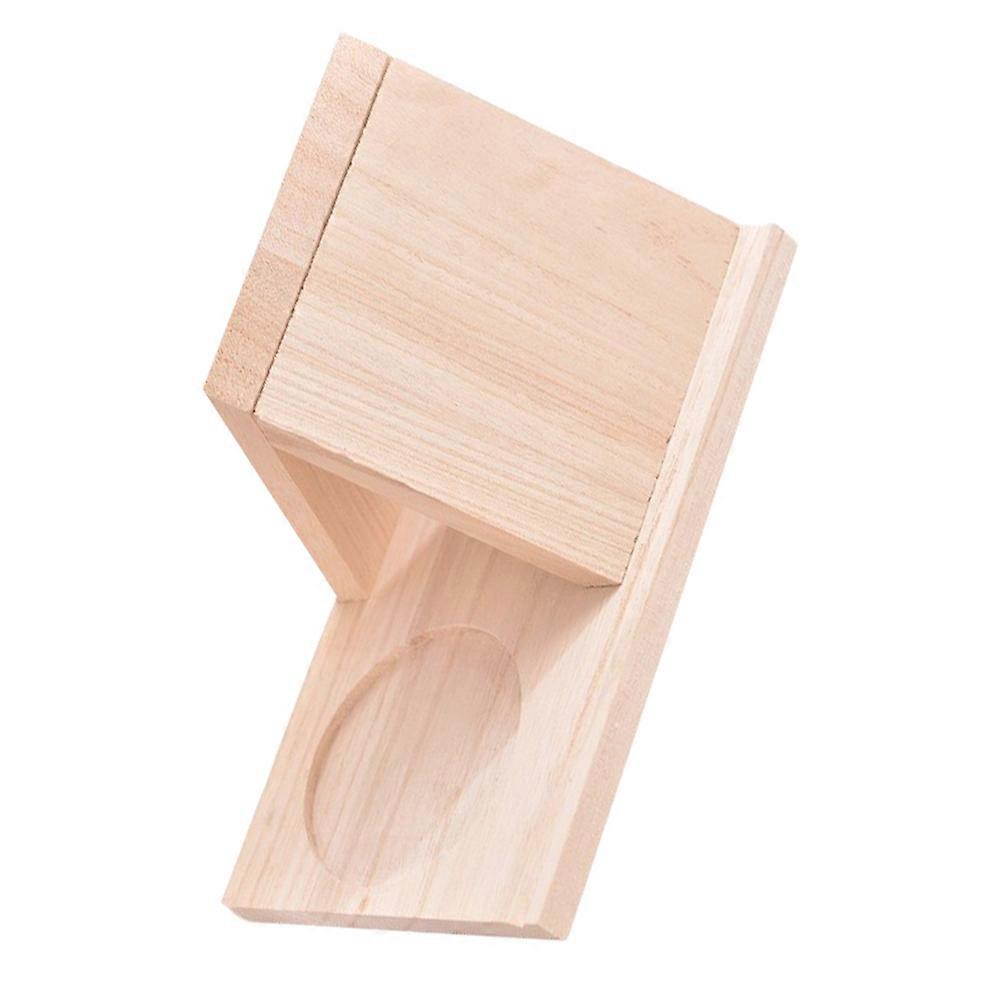 Wooden Triangle Book Holder with Cup Rack – Multi functional Magazine Organizer and Book Rest Stand for Bedroom, Office Reading Storage