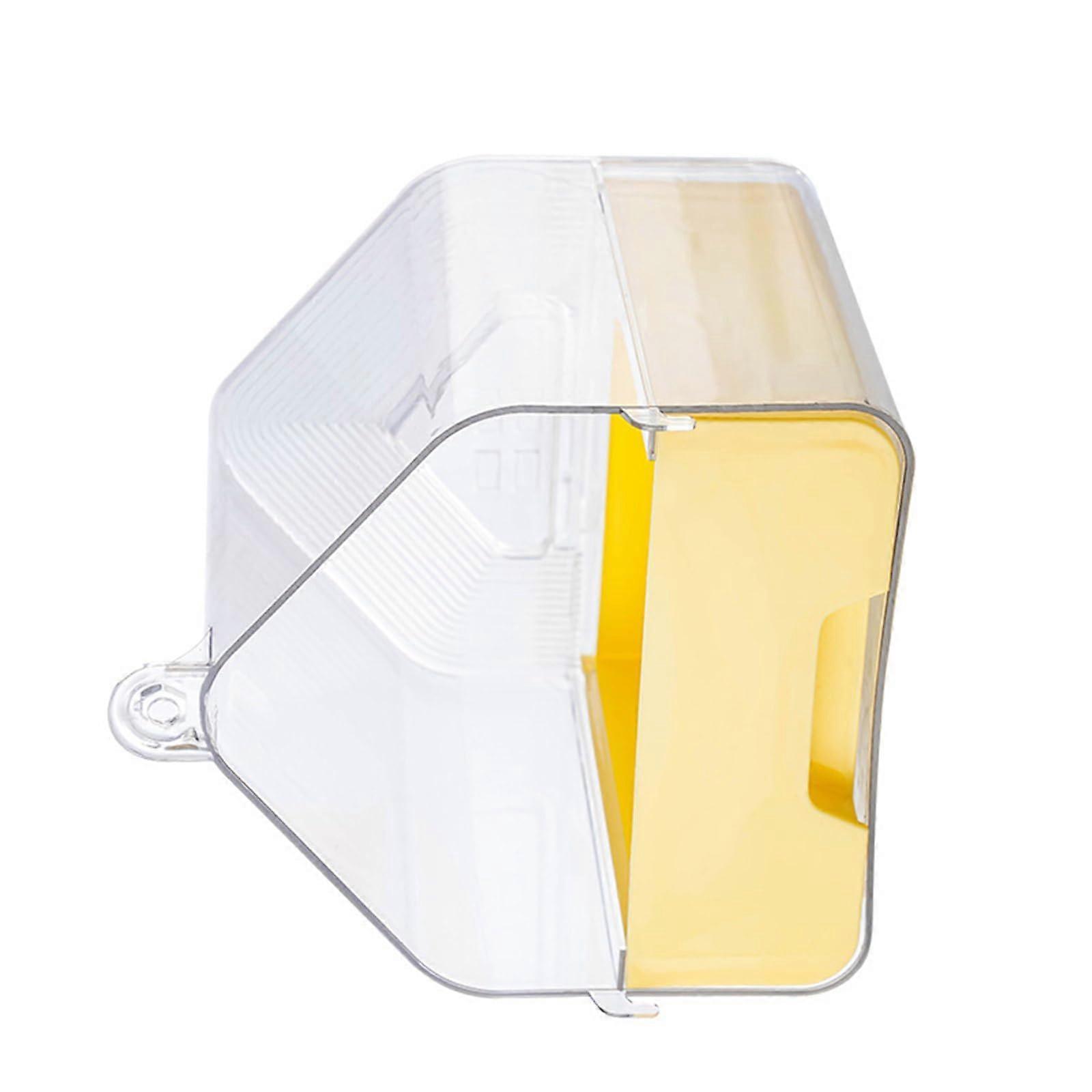 Clear Bird Bathtub For Parrots Budgies Quakers Large Space Easy Clean Yellow Bathing Box With Drawer