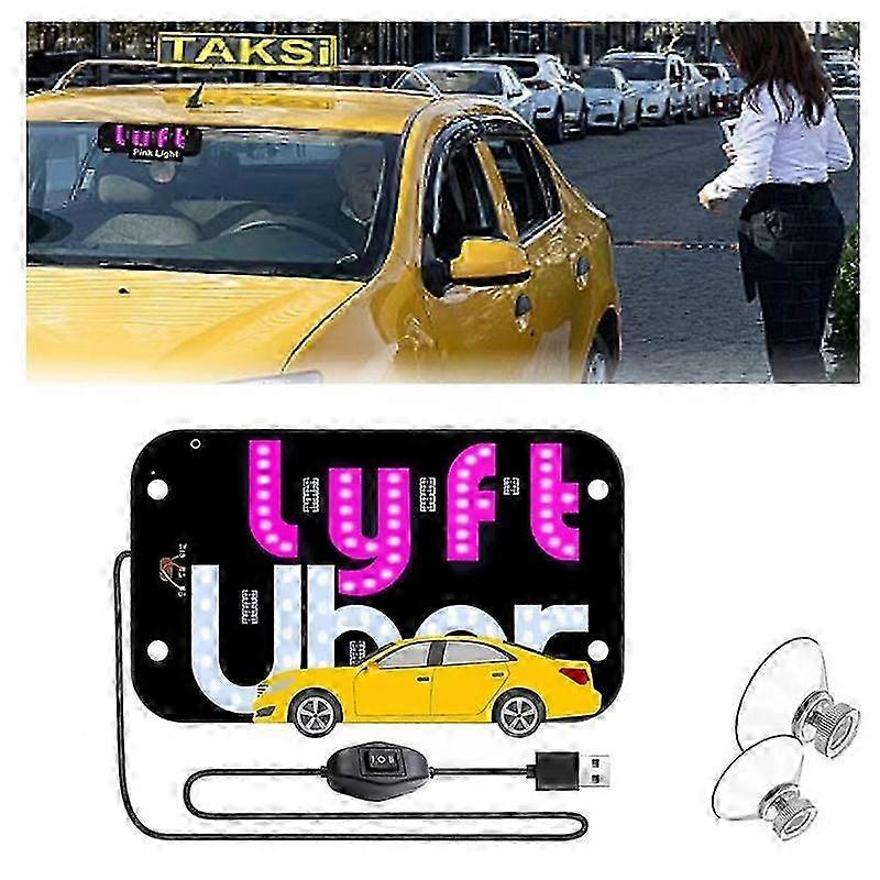 2025 LED Light Sign For Car Taxi Windshield Light Sign USB Car LED Sign With Suction Cups Scrolling LED Display Board Control