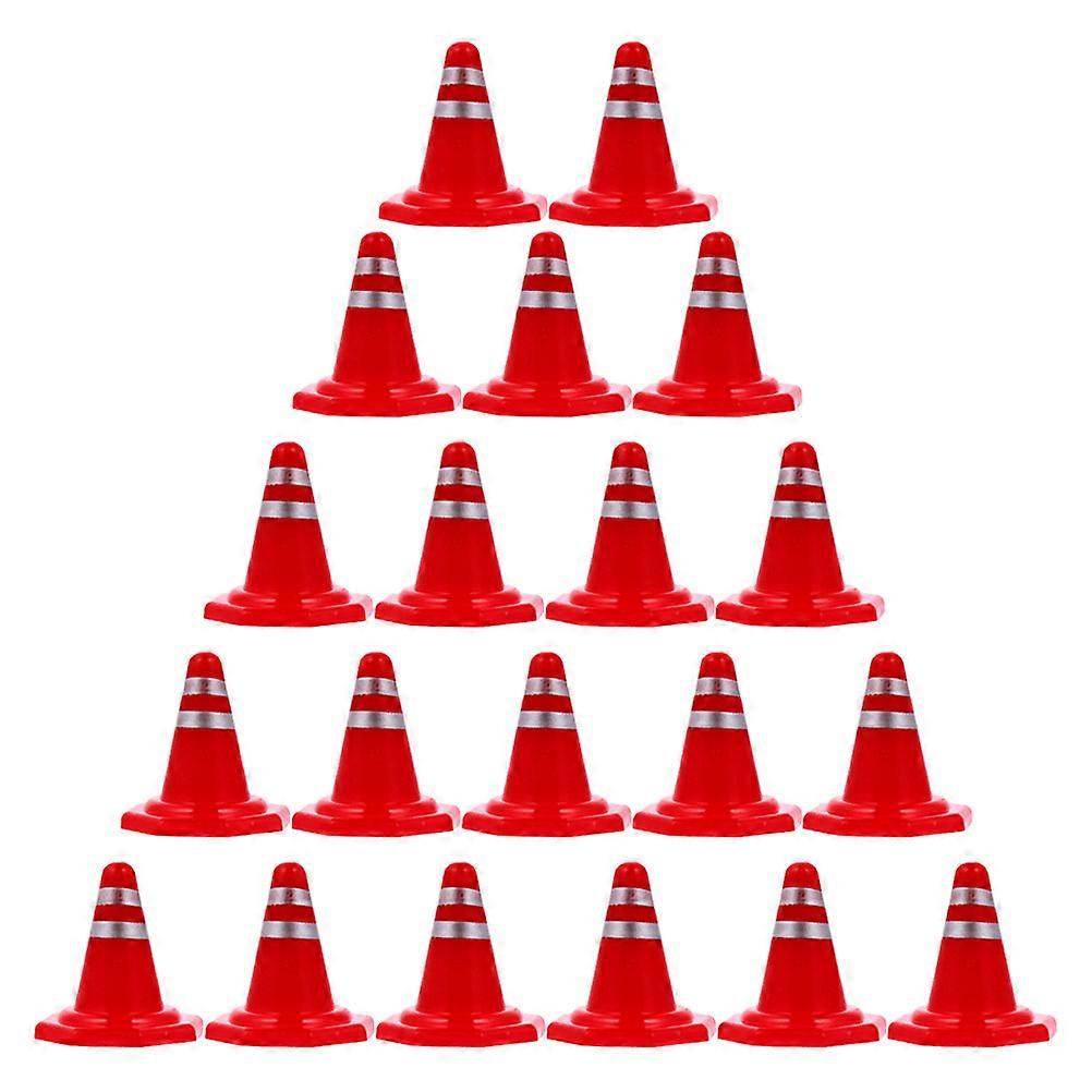 50pcs Traffic Road Cones for DIY Sandbox Play, Weather Resistant Lightweight Roadblocks for Playtime Scenes