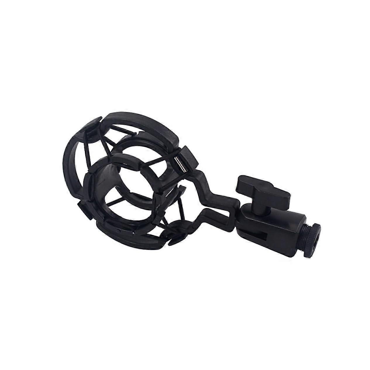 Adjustable Plastic Microphone Stand Holder for Large Capsule Microphones, Suitable for Studio Recordings, Black Model
