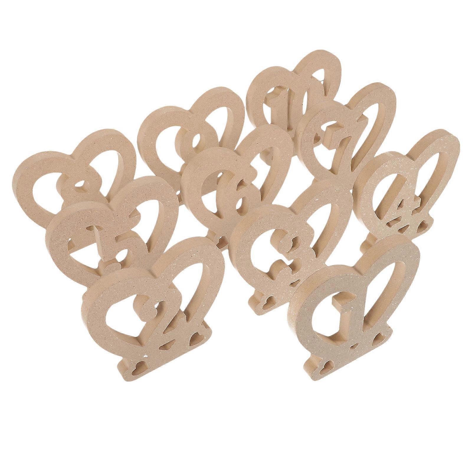 Elegant Wooden Table Numbers for Wedding Reception Decor Light Yellow Display 10 Pieces