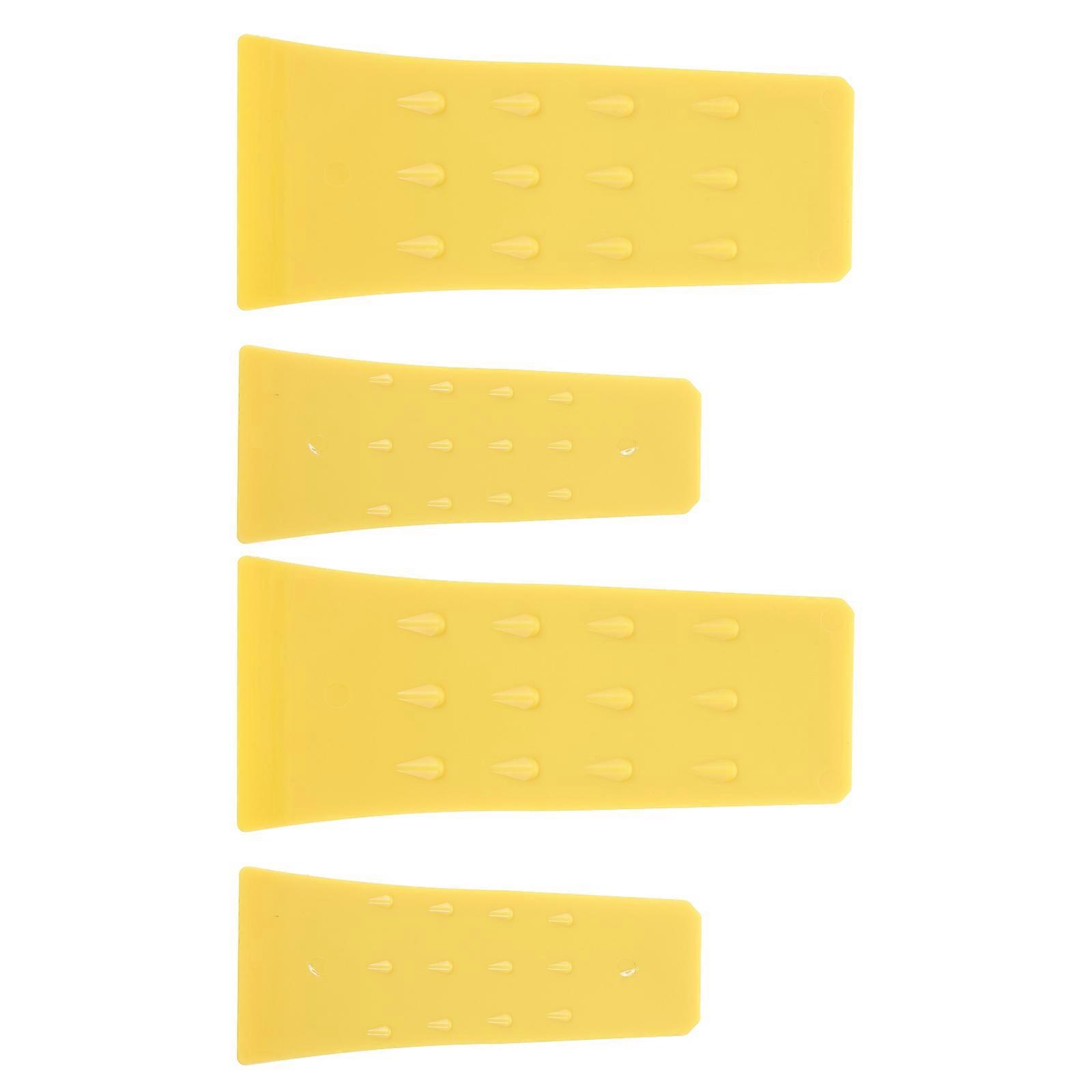 Yellow Plastic Felling Wedges with Spikes for Cutting and Gardening Use 4 pcs