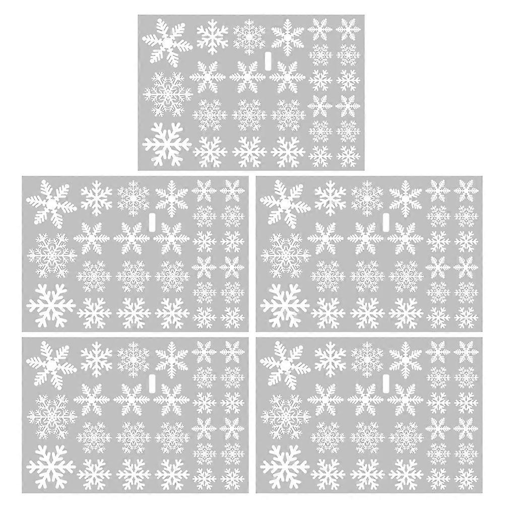 Window Snowflake Stickers For Christmas Home Decorations 50x35cm Removable Decorative 5 Sheets