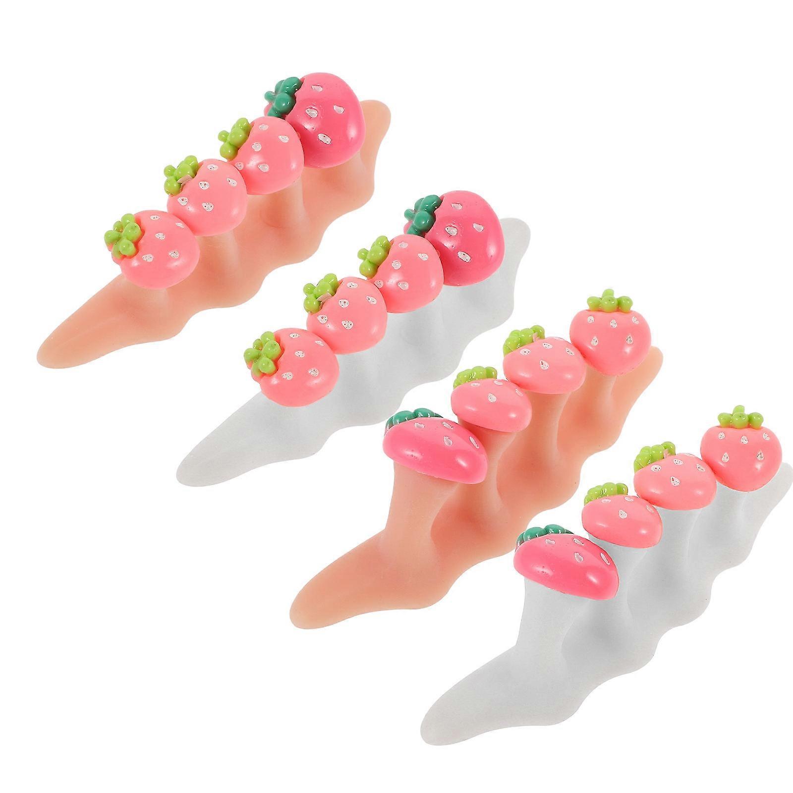 Stylish Toe Separators Spacers Designed For Manicure And Pedicure Soft Silicone Material 2 Sets Suitable For Women