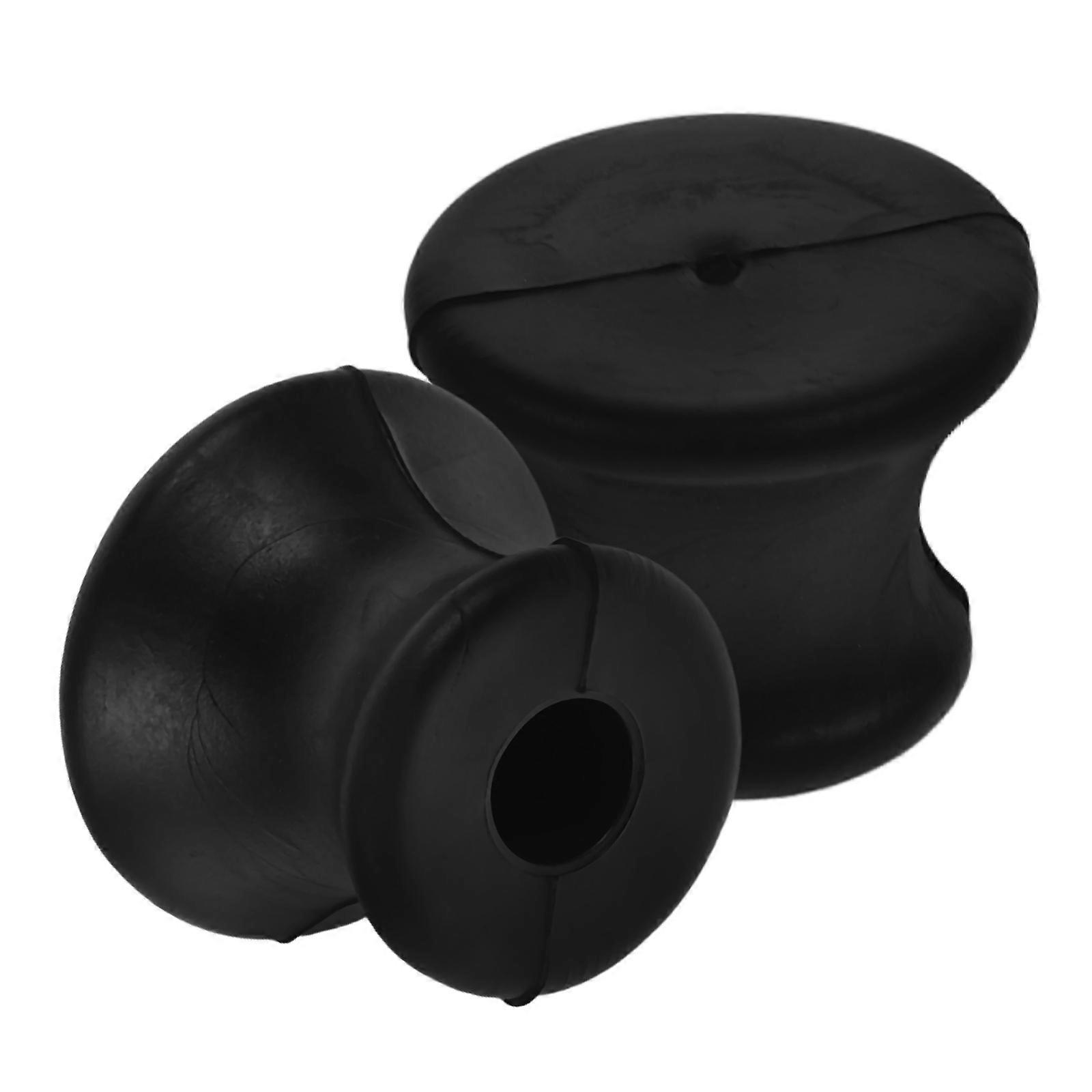Universal Design Rubber Fork Holders 2Pcs For Adults Meditation Sound Therapy Square Black Accessories