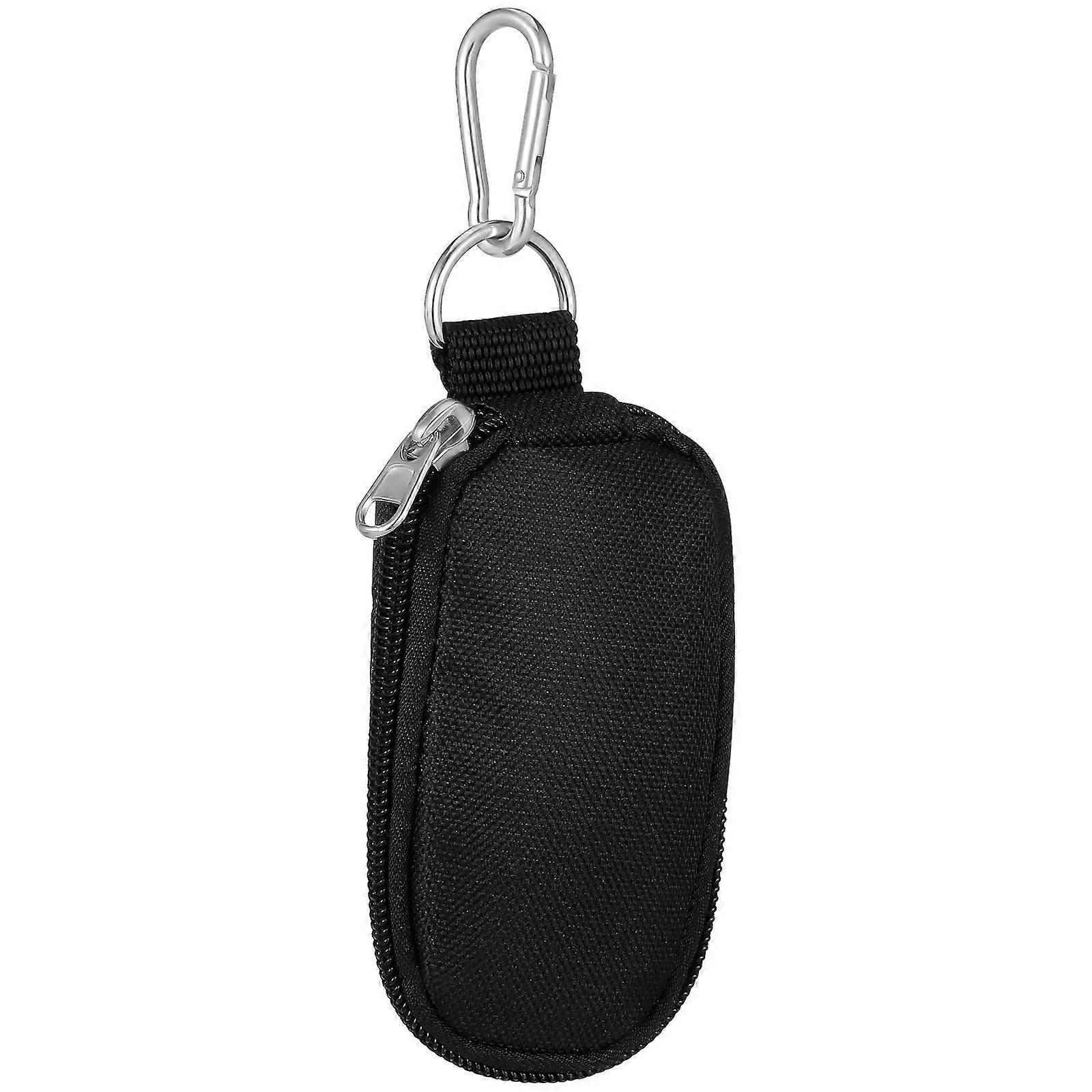 Bärbar låda för eterisk olja med tygmaterial och elegant handtag för säker förvaring Svart flaskfodral rymmer 2 ml olja