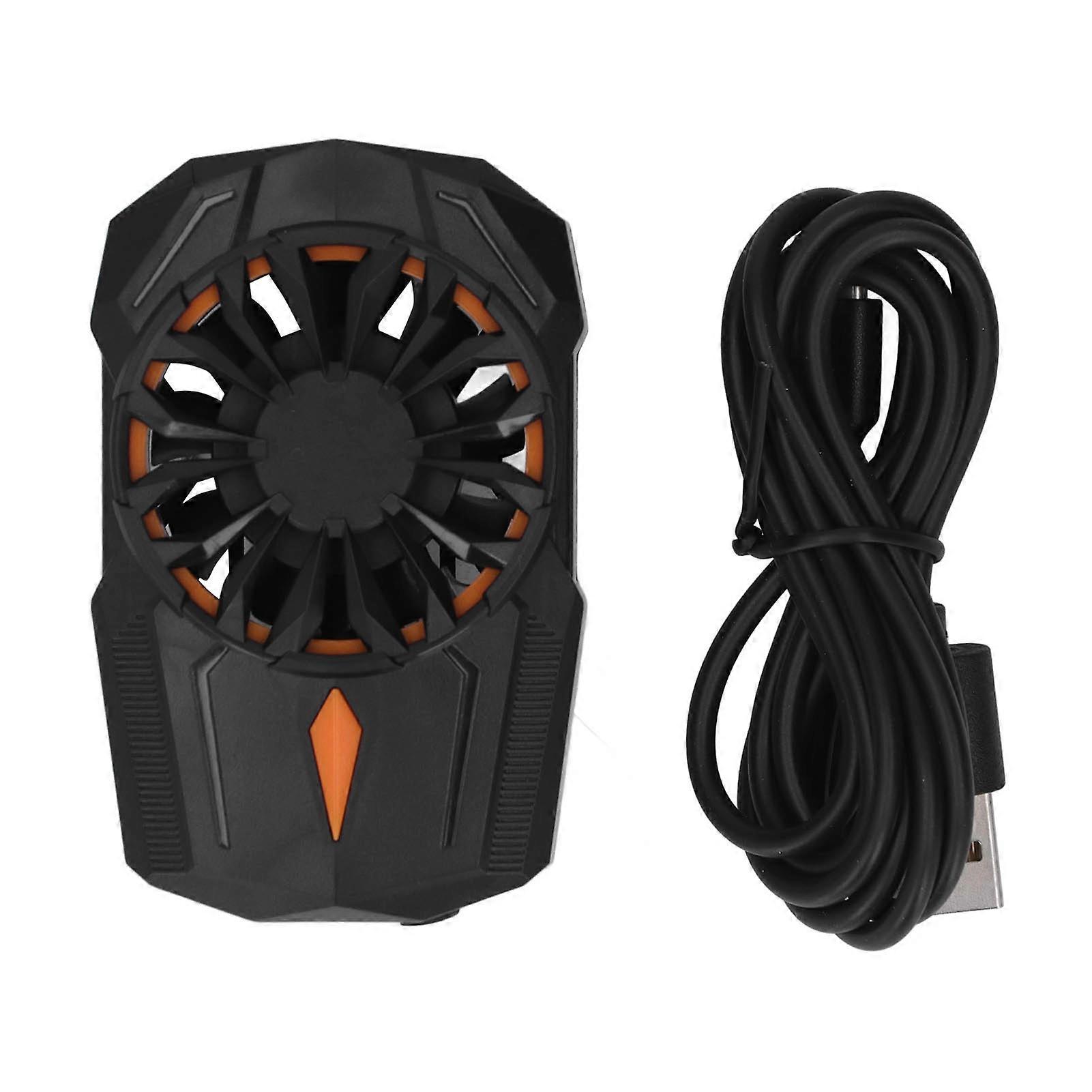 Mobile Phone Radiator Portable Ultra Silent Heat Sink for Phone Game Live Streaming Black