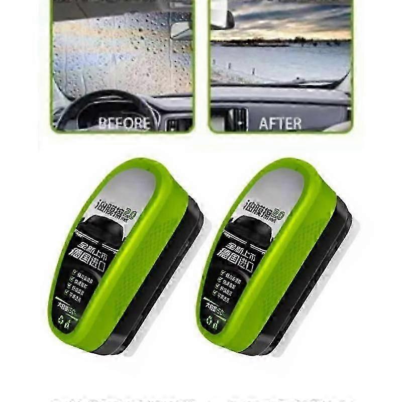 2x Automotive Car Oil Film Cleaning Brush Car Glass Oil Film Cleaner Hydrophobic Windshield Oil Film Remover for Car Window 150ml