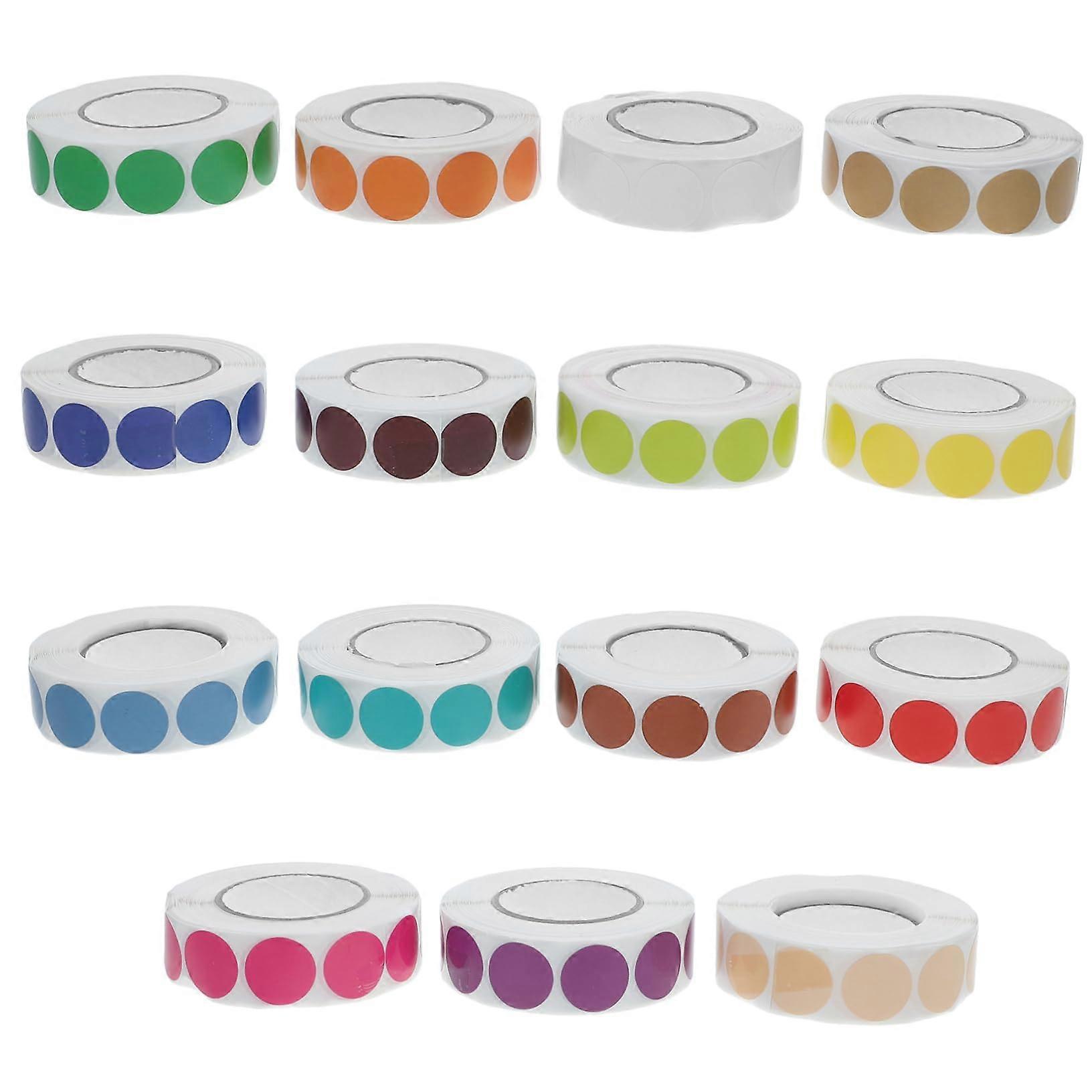 15 pieces dot stickers labeling tapes, first use stickers food service orange peel label tapes color coding labels with dots paper
