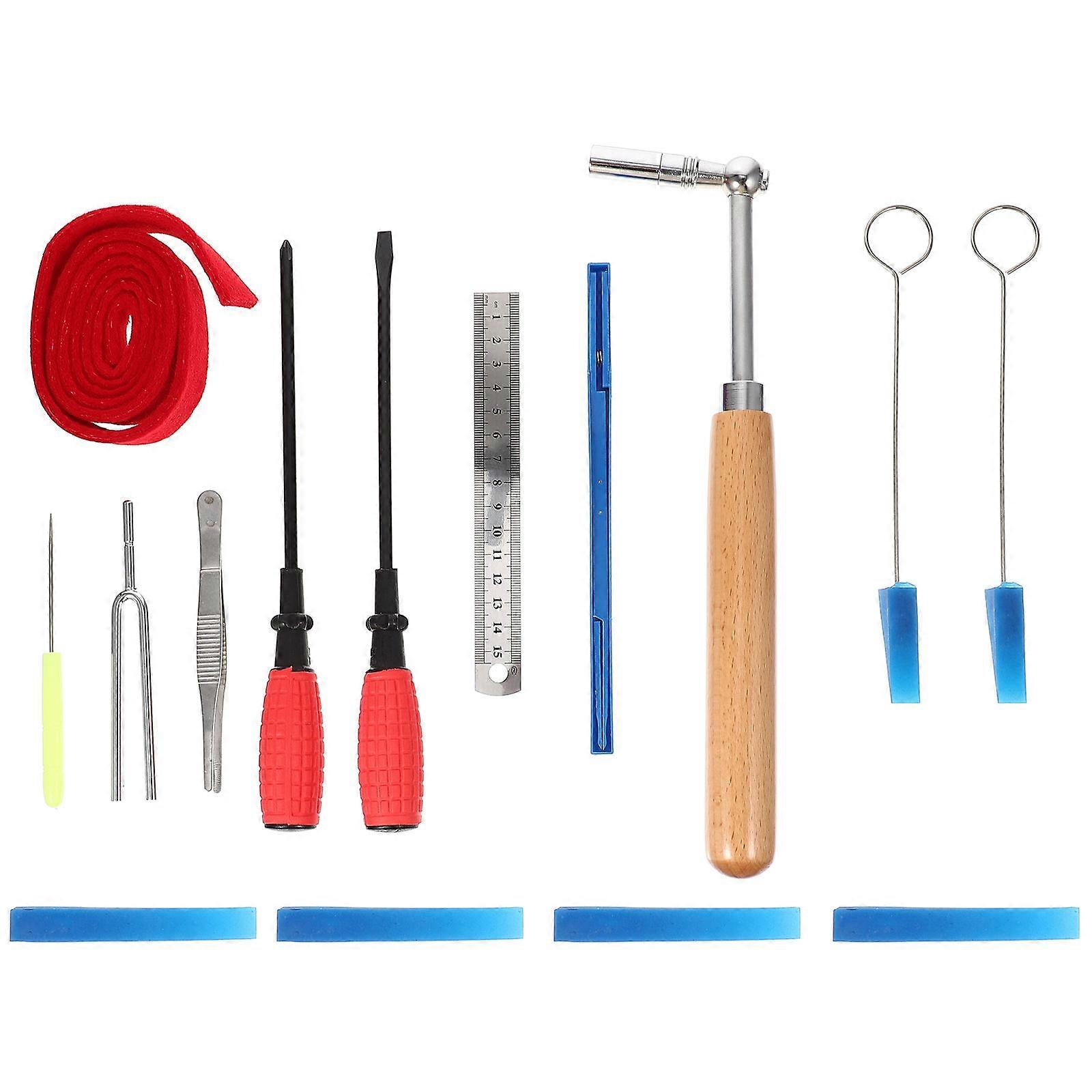 Premium Piano Tuning Kit Piano Repair Tools Designed For Musicians 30x3cm Assorted Effectively 1 Set