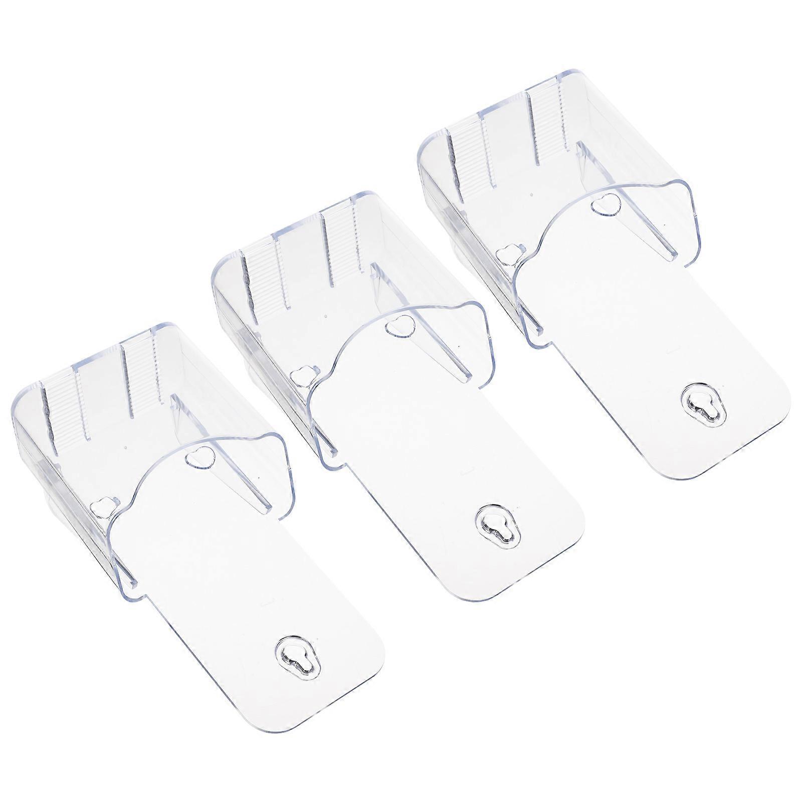3pcs Acrylic Transparent Brochure Holder Single Document Stand Wall Mountable Office Display Rack for Hotels, Schools, and Workspaces