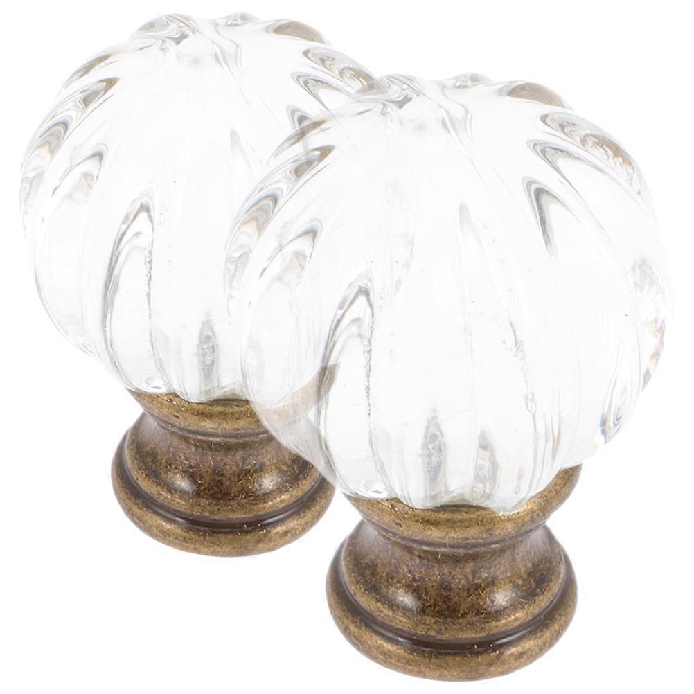 Finials For Lamps 2Pcs Modern Decoration Knobs With Wave Shape Enhancing The Look Of Lamp Shades In Various Occasions Like Bedroom And Office