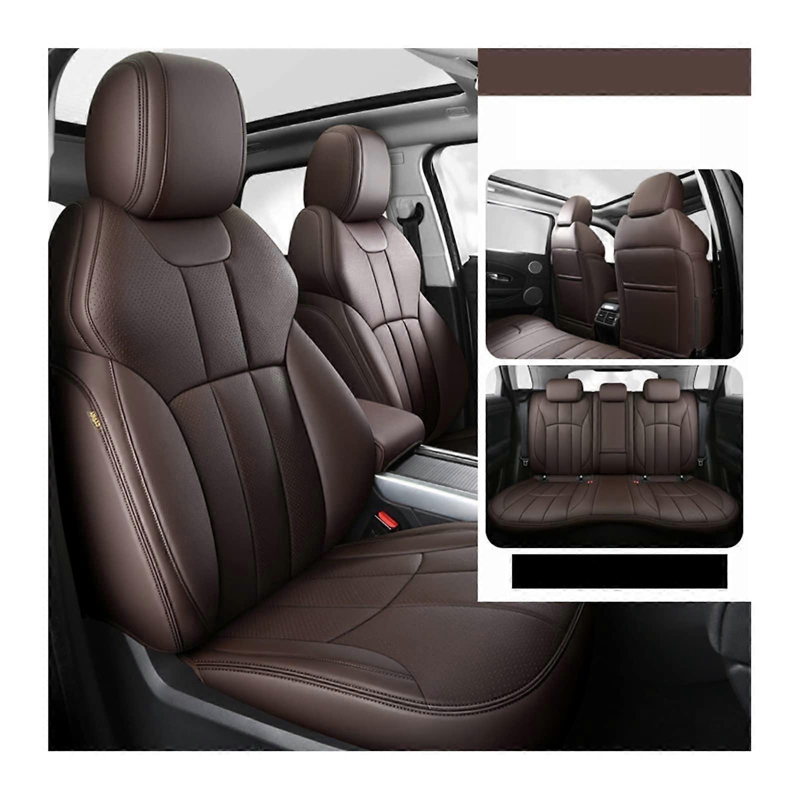 Custom Leather Car Seat Covers Front and Rear Seat Protectors in Color 13 for Jeep Grand Cherokee WK2