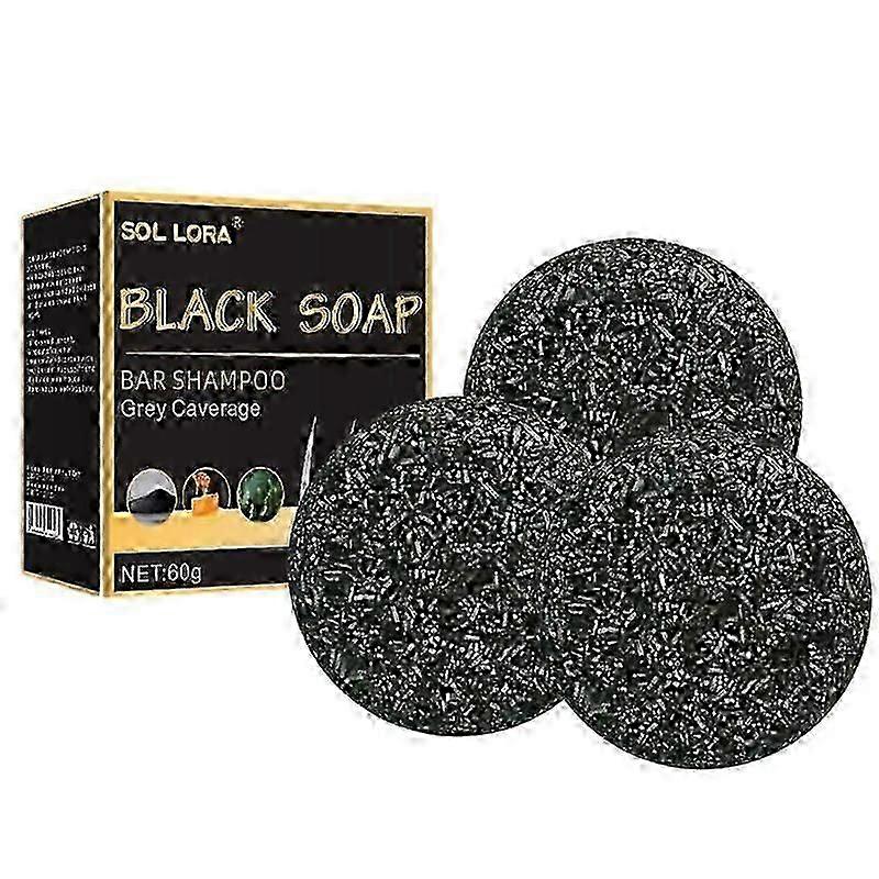 Hair Darken Soap Bar 3Pcs Mane Gray Reverse