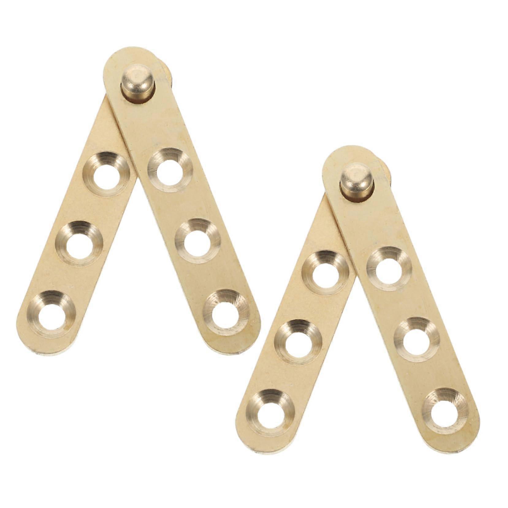 2 pairs of hinges in the center, swivel, quiet operation, door fittings for bookshelf, cabinet and wardrobe, smooth rotation movement, copper hinges