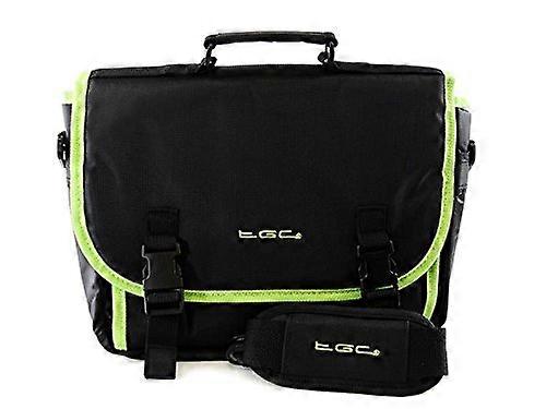 Black  Green Trim Messenger Style Carry Case Bag for Acer Iconia Tab A210 Tablet  Cover