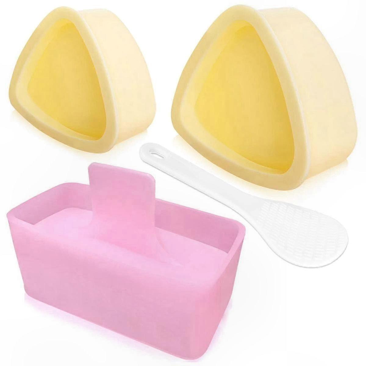 Rice Ball Mold Set, 3-Pack Onigiri Press Kit, Triangle Sushi Maker Tool for Classic Musubi Preparation
