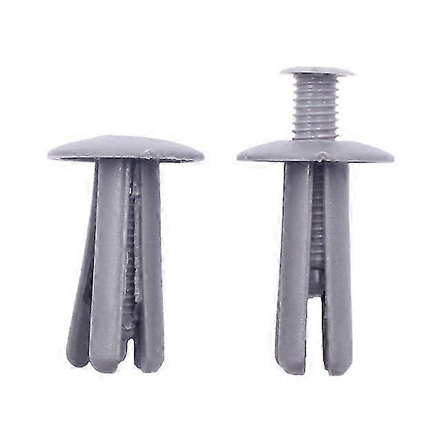 20 micro-ordinateur Gris Noir Plastique 8mm Trou Porte Rivet Voitures Garniture Panneau Expansion Push In Clips
