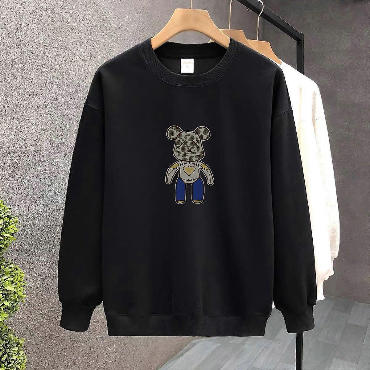 Kerek nyakú férfi pulóver őszi téli divat férfi hosszú ujjú póló diák pulóver