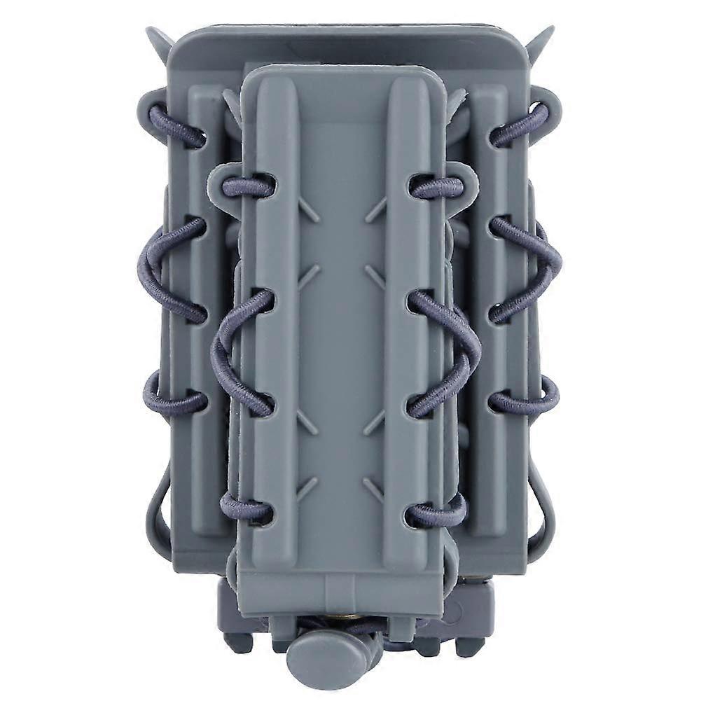 Magazine Pouch 9mm 45ACP 5.56mm 7.62mm Double Stack Molle Open Top Holster Carrier Grey for Hunting and Tactical Use