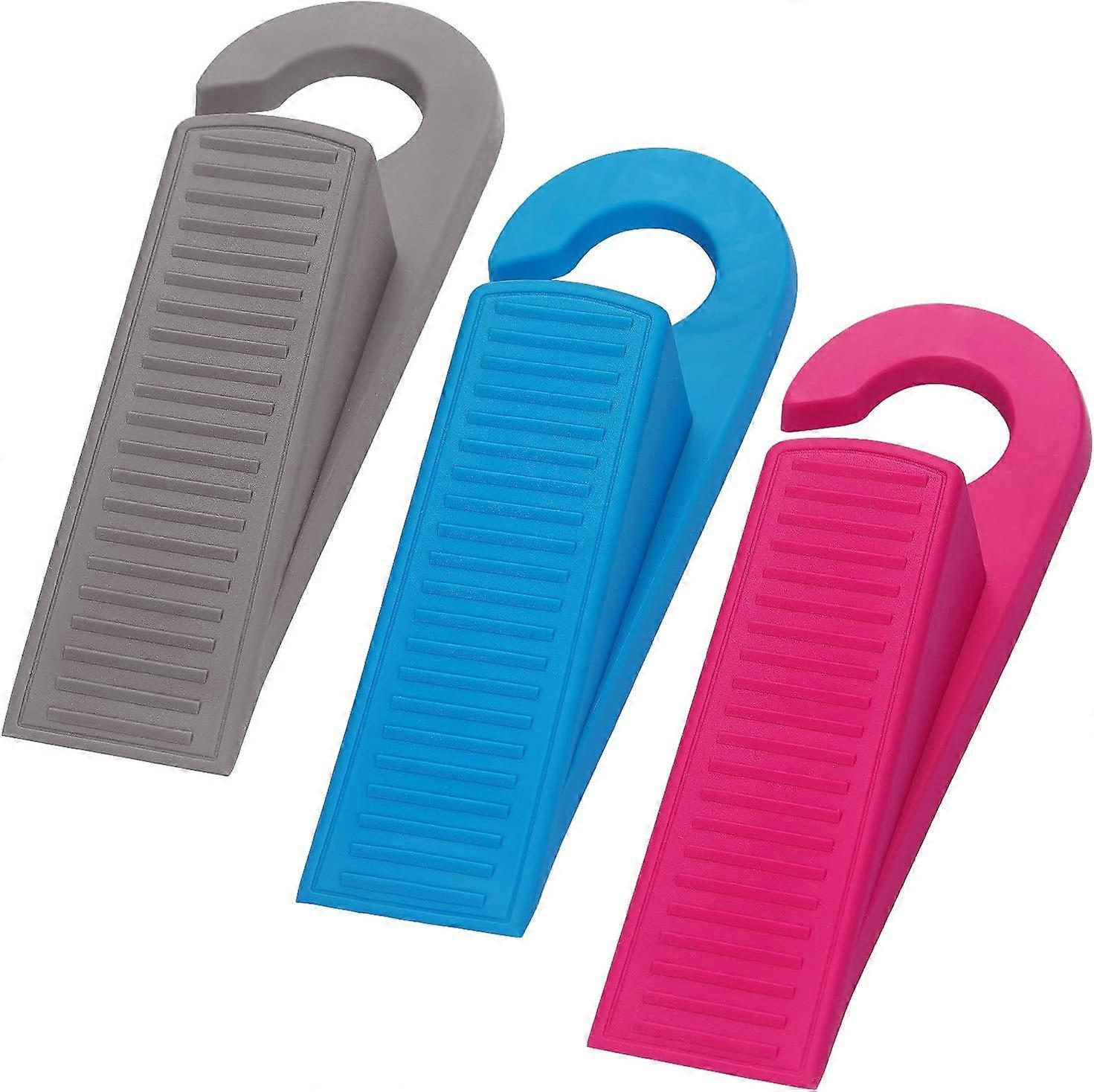 3 Pack Rubber Hook Type Door Stoppers 3.8cm Thick Door
