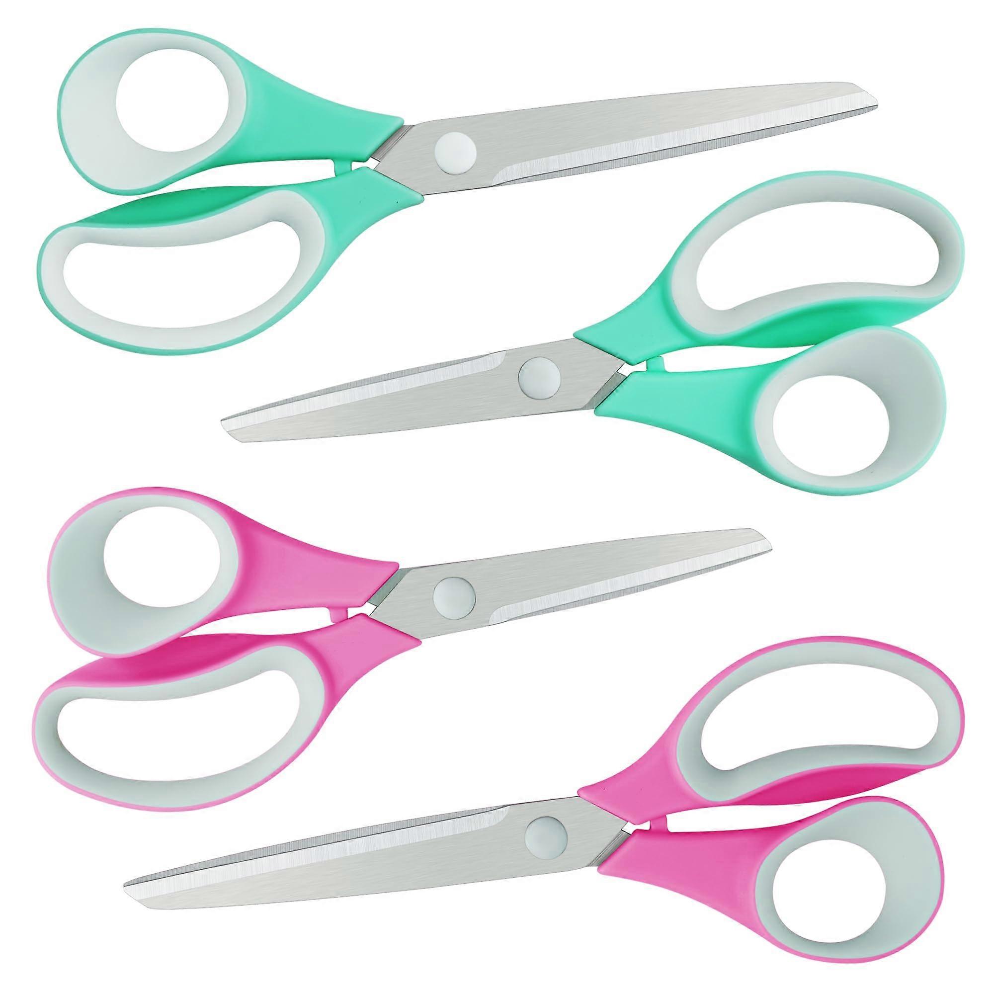 Scissors Set, 4 Pack with UltraSharp Blades, Comfortable Handles, 20.5/18cm