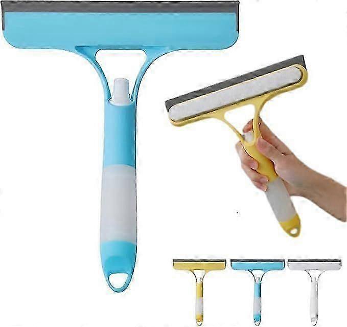 3 in 1 Window Cleaning Scraper, Window Squeegee Glass Cleaning Wiper with Spray, 2025 New Squeegee for Shower Glass Multipurpose Windows Cleaner Tool