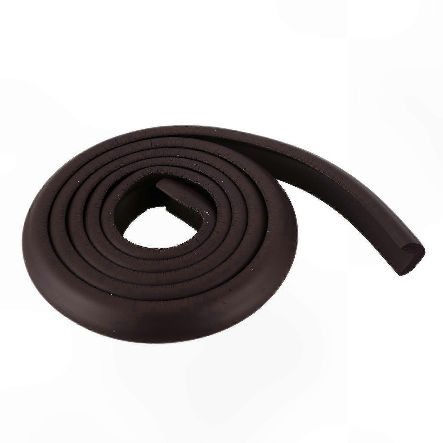2M Baby Safety Table Guard Strip for Furniture Edge Protection, Corner Foam Bumper Bar (Brown)