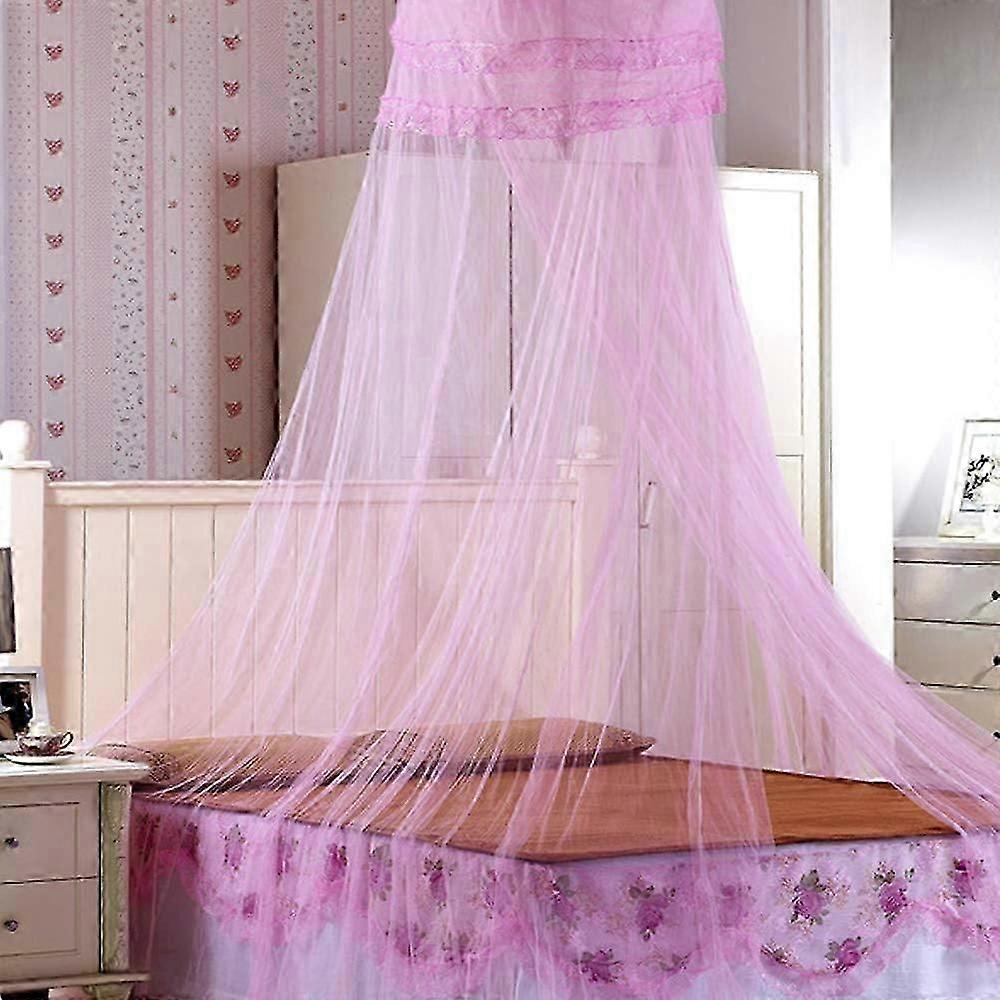 Pink Mosquito Net Canopy, Princess Mosquito Net, Polyester Universal Dome Mosquito Net