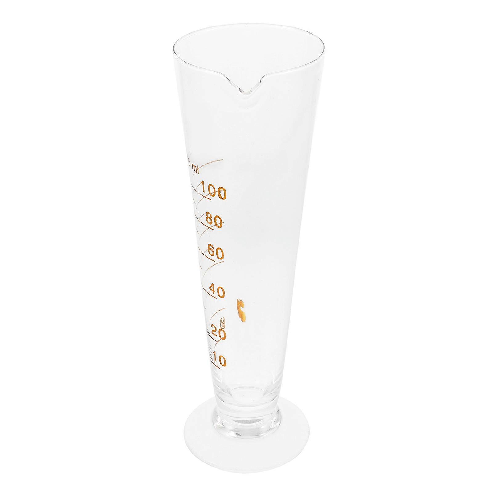 Glass Measuring Beaker with Clear Scale, Laboratory Triangular Cup for Chemistry Experiments, Glassware for Educational and Scientific Research Use