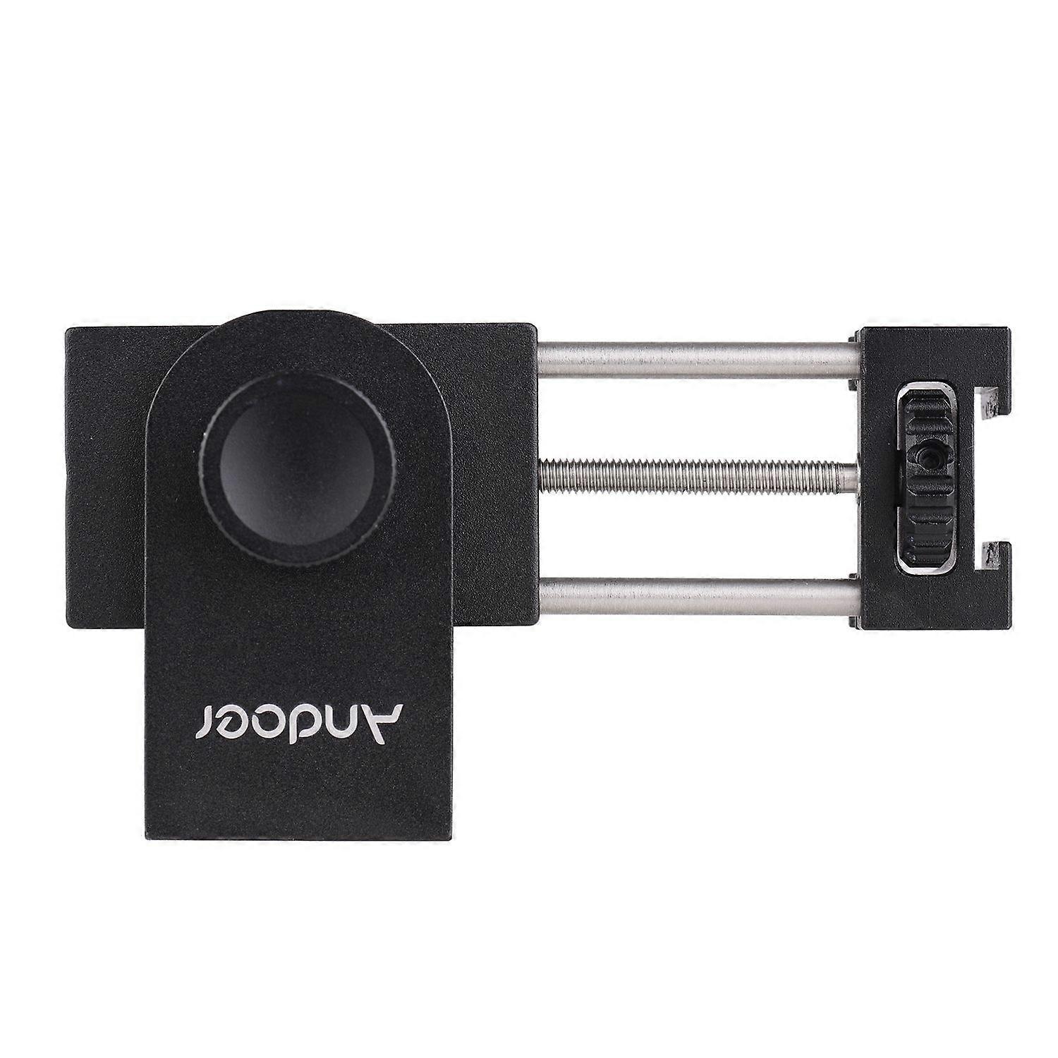 Andoer All Metal Phone Holder Tripod Mount Adapter with Cold Shoe Mounting Microphone LED Video Light Support Vertical and Horizontal Modes