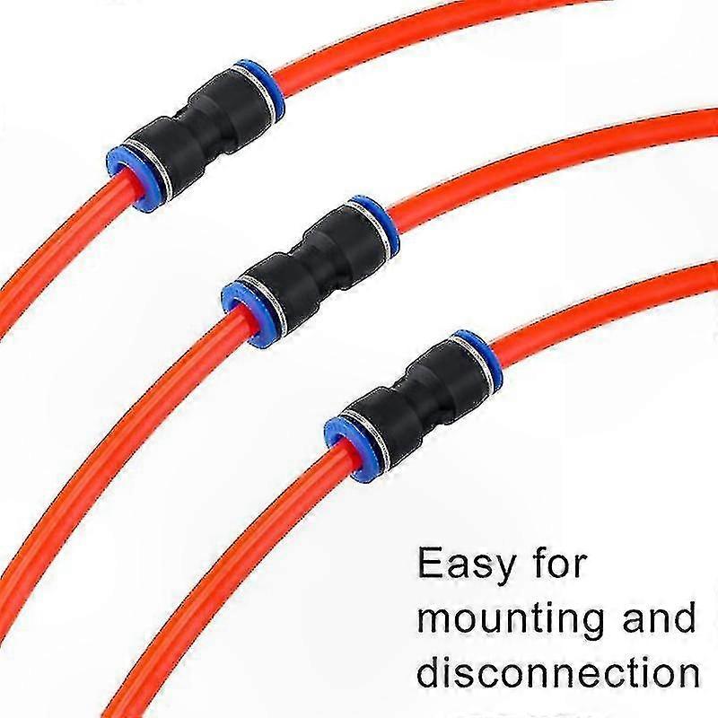 موصلات سريعة لخرطوم بلاستيكي 8 مم ، تركيبات هوائية 49 قطعة لأنابيب المياه PU / PE ، محول وصلات المحملة