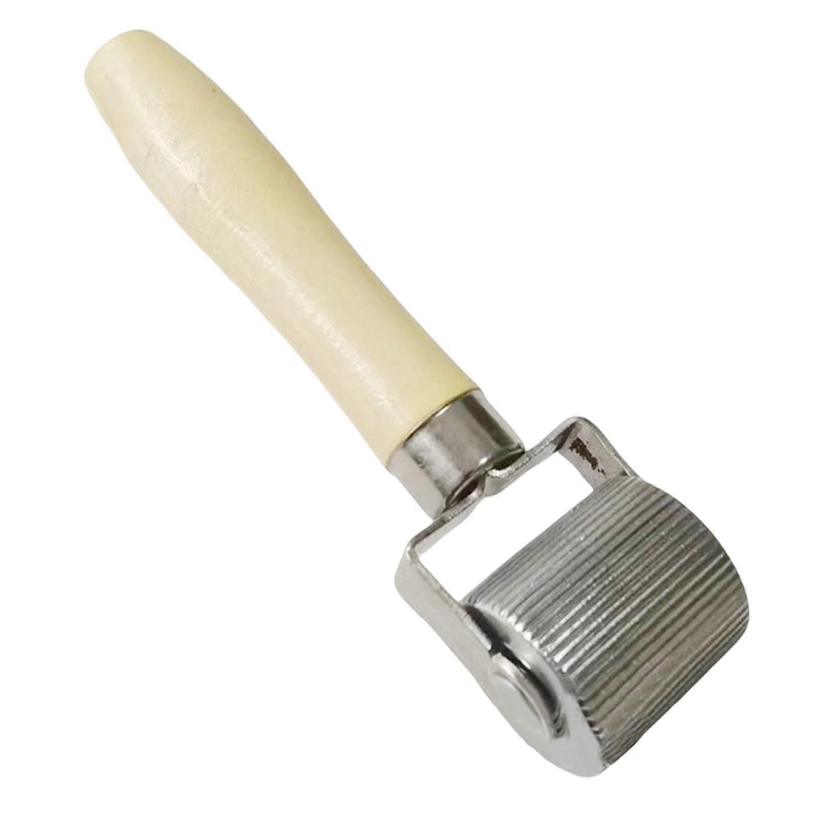 Tire Repair Compaction Roller with Wooden Handle - Heavy-Duty Auto Tire Roller for Trucks, SUVs, and RVs with Bearings