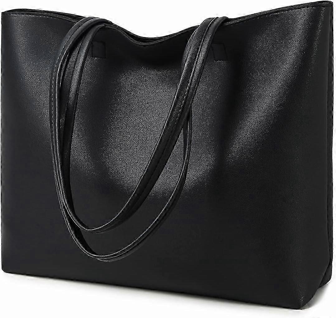 Sacs fourre-tout pour dames Simple Pu Cuir Top Poignée Sacs à main École de travail Sacs à provisions pour femmes avec zip et poche intérieure
