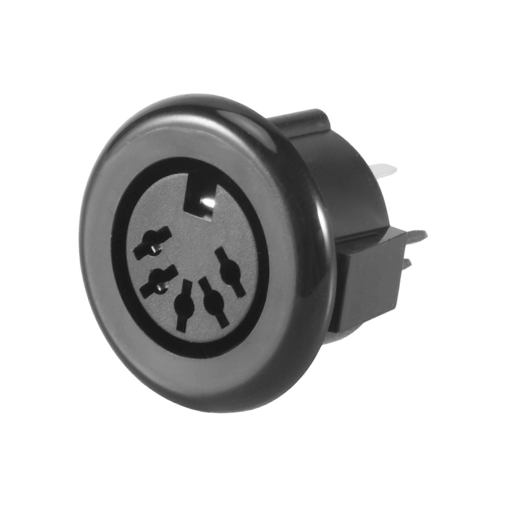 Female 5 Pin DIN Plug Panel Mounted Keyboard Cable Connector Adapter