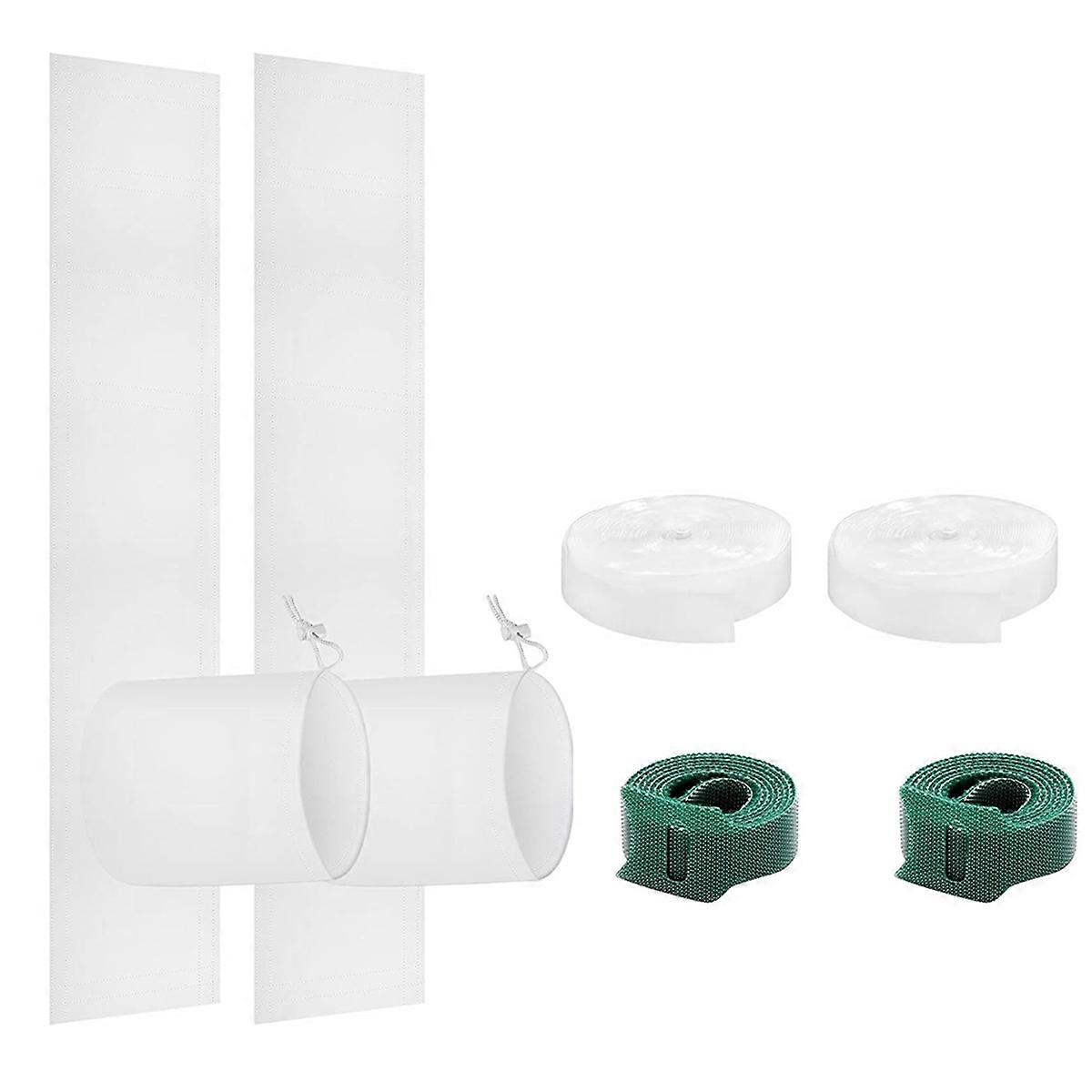 2 Set Portable Ac Window Kit Window Seal for Portable Air Conditioner Adjustable Vent Kit with Drawstring