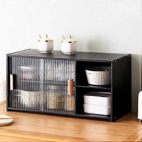 Bamboo Spice Rack Organizer For Kitchen, Multifunctional Storage Shelf With Teacup Holder, 67x28x34 Cm