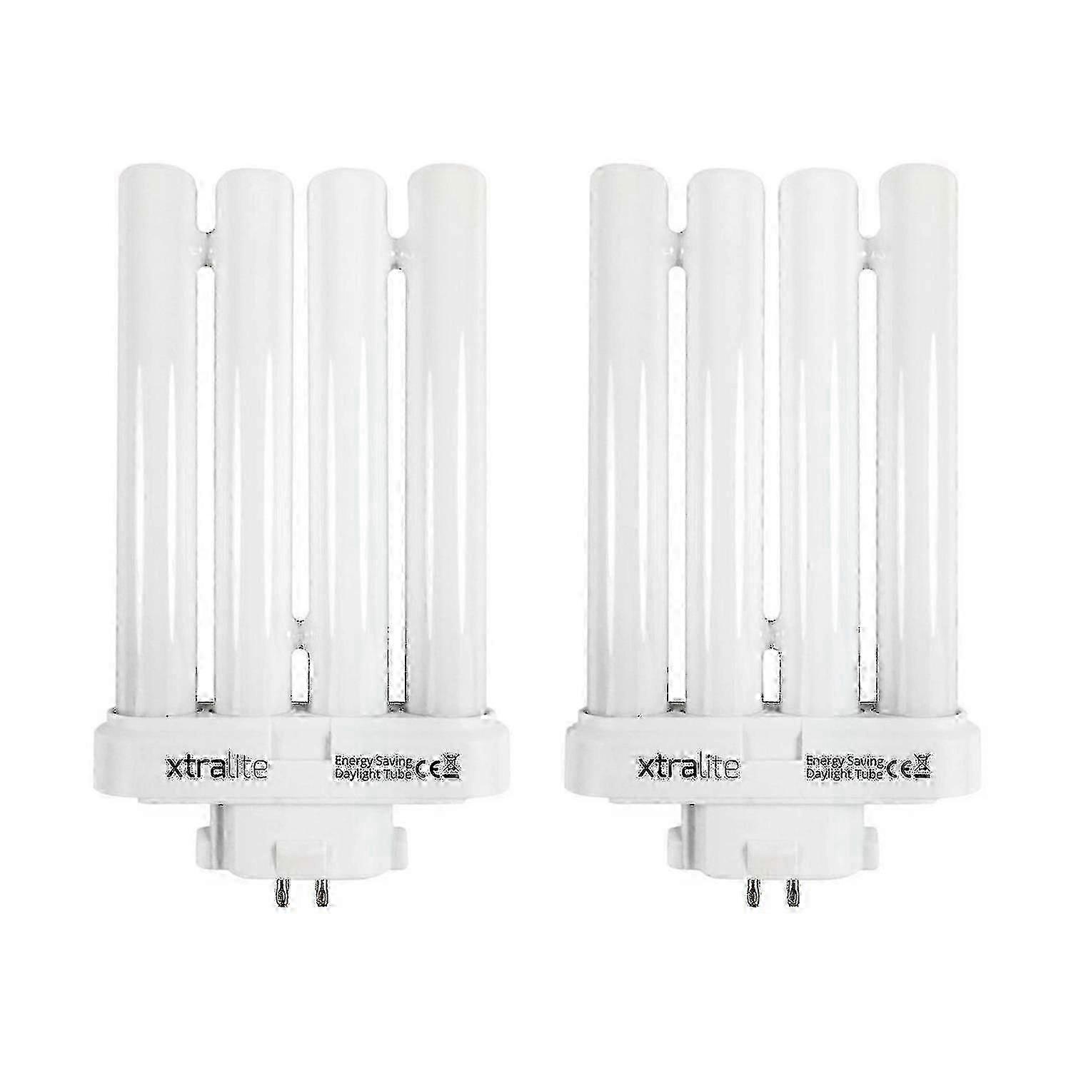 Xtralite 27W Daylight Bulbs for Enhanced Vision Reading Lamps 4 Pin Gx10q-4 Quad Tube 6500K Color Temperature
