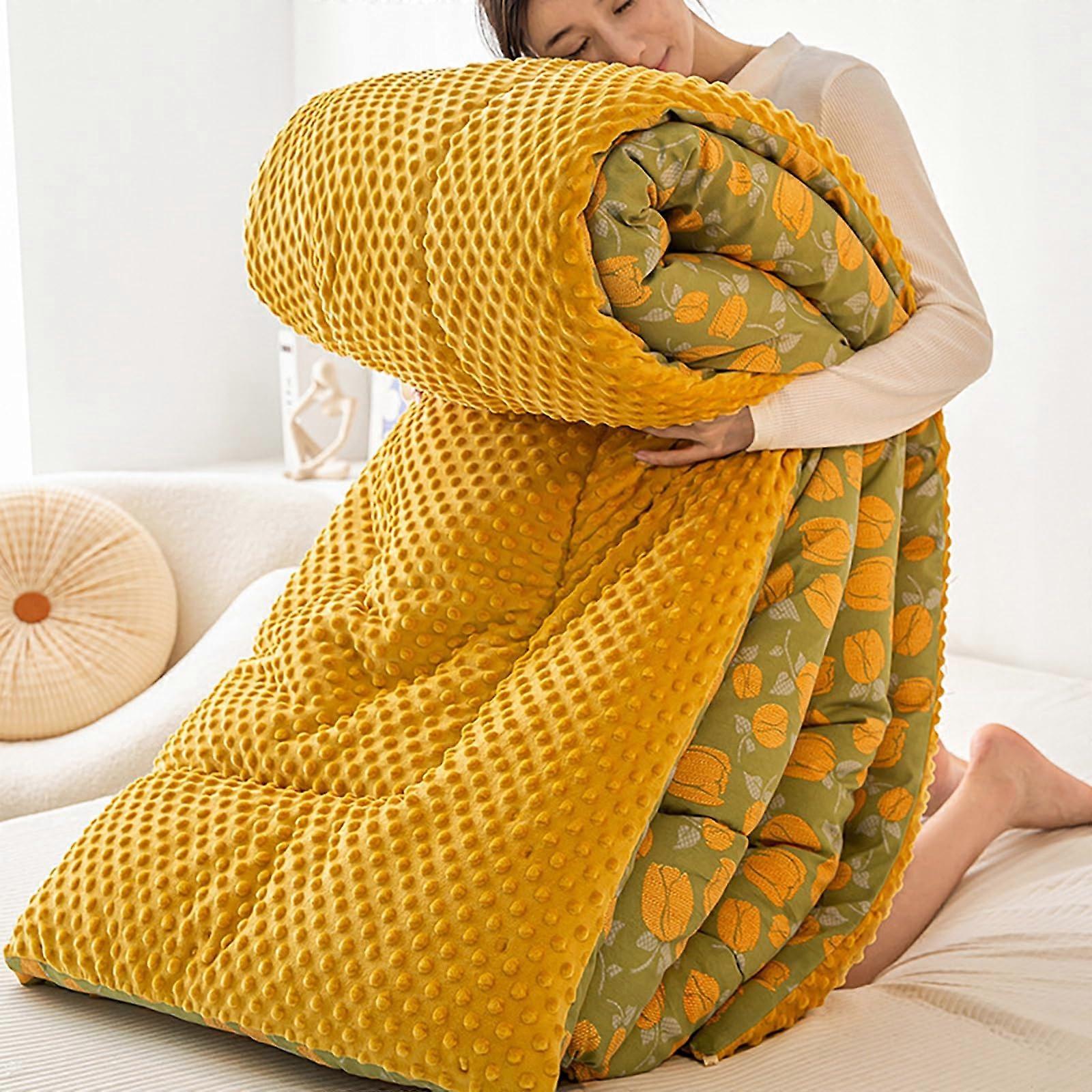 Ultra Soft Breathable Chic Comforter 220x240cm 100% Cotton Shell Organic Duvet Insert Quilted Corner Buttons Color 5 4kg