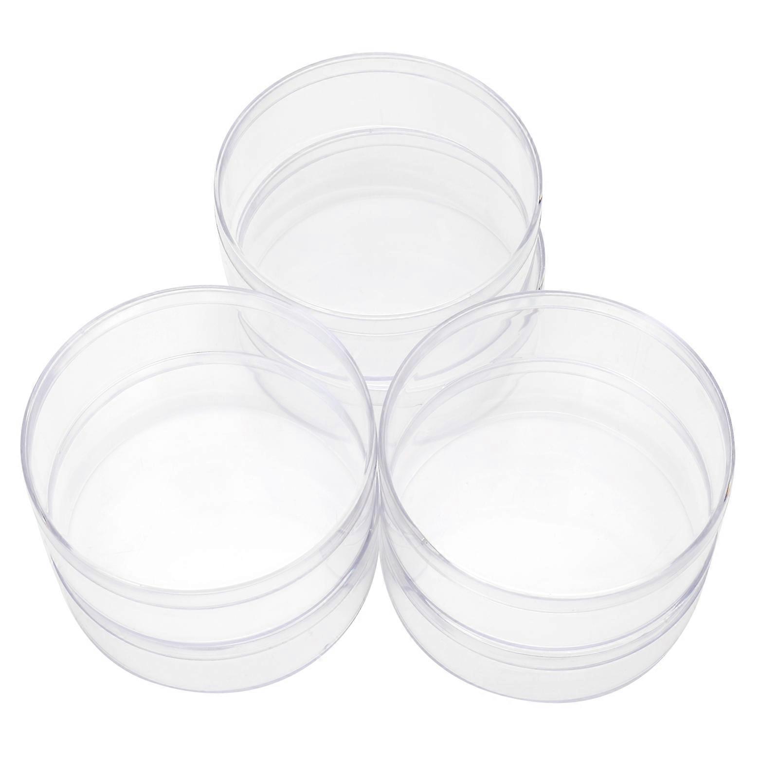 6-Pack Transparent Round Candy Boxes 8x3cm for Wedding Storage