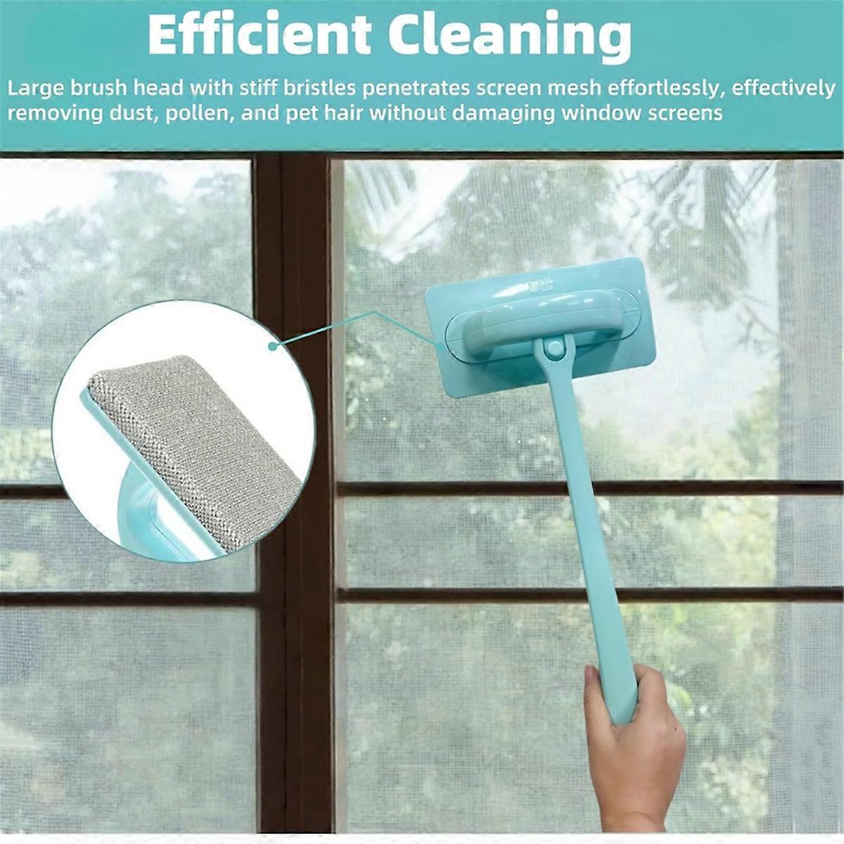 5PCS Mesh Screen Cleaner Kit Detachable Window Screen Cleaning Brush Track Cleaning Tool with Wet an